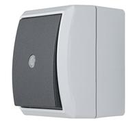 REV AquaForm 0511641777 Interrupteur de contrôle pour pièces humides IP44 unipolaire Montage en saillie Gris