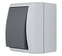 REV AquaForm 0511651777 Interrupteur pour pièces humides IP44 Montage en saillie Gris