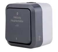 REV AquaStorm 0004720400 Interrupteur principal de chauffage pour pièces humides IP55 Bipolaire Montage en saillie Anthracite