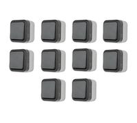 REV AquaStorm Lot de 10 interrupteurs va-et-vient pour pièce humide IP55, montage en saillie, 230 V, 10 A, anthracite