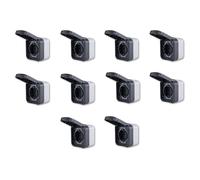 REV AquaStorm - Lot de 10 prises 1 prise - Pour pièces humides IP55, bipolaires, montage en saillie, 230 V, 16 A, anthracite