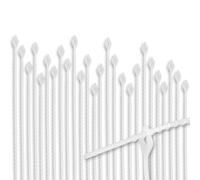 REV Attaches câbles, bande nouable refermable 18 cm, 25 pièces, blanc