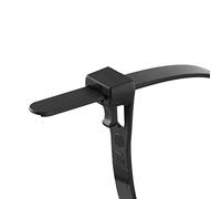 REV Attaches câbles, paquet de 25 pièces, env. 20 x 0,8 cm. Résistance à la traction jusqu'à 22 kg, noir