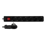 REV-Ritter Bloc multiprise 6X Smart 2 m Noir
