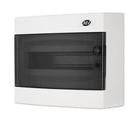 REV Boîte à fusibles, boîte de distribution, 1 rangée, 12 modules, 400 V, 112 x 287 x 236 mm, blanche