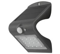 REV BUTTERFLY Lampe solaire d'extérieur, IP65, lampe d'extérieur avec détecteur de mouvement, lampe solaire, éclairage solaire ; 1200 mAh, Li-Ion, 1,5 W, anthracite