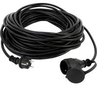 REV - Câble de rallonge d'alimentation - CEE 7/7 (M) (F) - CA 250 V - 50 m - noir