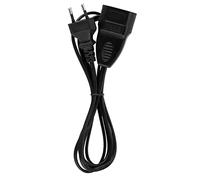 REV Câble de rallonge - Rallonge Euro 2 m avec fiche Euro, Noir