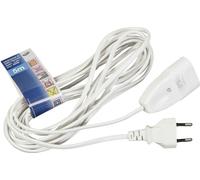REV - Câble d'extension d'alimentation - prise européenne (F) à prise européenne (M) - CA 250 V - 5 m - blanc