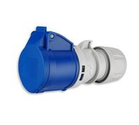 REV CEE-Caravan connecteur, 3 pôles (2P+PE) IP44, 230V 16A, Bleu
