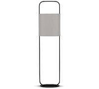 REV CESOLO Lampe sur pied - Lampe de lecture avec interrupteur à pédale et douille E27, H 138 cm, abat-jour en tissu, lampe sur pied pour salon et chambre à coucher, taupe