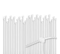 REV Colliers de serrage, paquet de 100 pièces, env. 37 x 0,5 cm. Résistance à la traction jusqu'à 22 kg, blanc