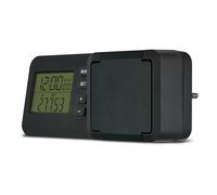 REV Compteur électrique - Mesurez votre consommation d'énergie, compteur de coûts énergétiques, convient pour les centrales électriques de balcon, IP44, vert anthracite