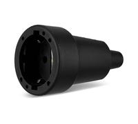 REV Coupleur de contact de protection - Coupleur en caoutchouc pour câble d'extension - 230 V/16 A - 3680 W - Noir