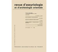 Rev. d'assyrio. et d'archéo. orient. 1998, vol. 92 (1) Tome 98 -1 - Collectif - Puf - broché - Livre