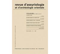 Rev. d'assyrio. et d'archéo. orient. 1999, vol. 93 (1) Les traditions ammorites et la Bible (3) - Collectif - Puf - broché - Livre