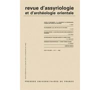 Rev. d'assyrio. et d'archéo. orient. 1999, vol. 93 (2) Tome 99 -2 - Collectif - Puf - broché - Revue