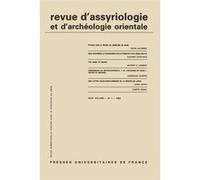 Rev. d'assyrio. et d'archéo. orient. 2002, vol. 96 (1) Collectif (Auteur)