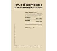 Rev. d'assyrio. et d'archéo. orient. 2002, vol. 96 (1) Tome 02 -1 - Collectif - Puf - broché - Revue