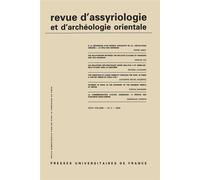 Rev. d'assyrio. et d'archéo. orient. 2002, vol. 96 (2) Tome 96 -2 - Collectif - Puf - broché - Revue