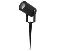 REV Éclairage de jardin - Boîtier IP65 en aluminium, lampadaire extérieur orientable. 230 lm, 3 W. Câble 1,5 m, H : 27 cm, noir L440