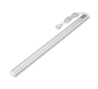 REV Éclairage sous meuble de cuisine LED - Éclairage d'armoire en aluminium 90 cm, 10 W, 850 lumens, 3000 K, éclairage de cuisine plat avec capteur, montage facile, argent