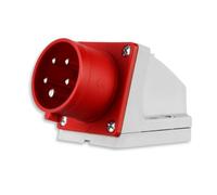 REV Fiche CEE murale - 400V, 16A, 5 pôles, 3P+N+PE, étanche IP44, rouge