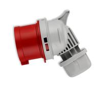 REV Fiche Coudée CEE - 400V, 16A, 5 pôles, en angle, 3Ph+N+PE, IP44, rouge
