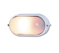 REV Hublot ovale E27 - IP44, applique murale ou plafonnier blanc | Douille pour ampoule jusqu’à 60 W | pour intérieur et extérieur