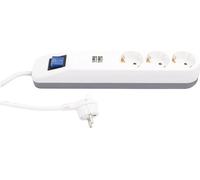 REV ICE Bâti de prises, Bâti de prises triple avec USB 0014348100