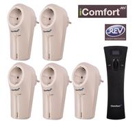 REV iComfort Set - Emetteur et prise de commutation, noir, blanc