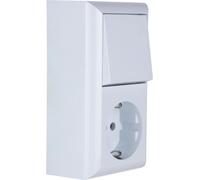 REV Interrupteur complet, inverseur, prise de courant blanc 0510156777 (0510156777)