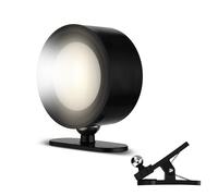 REV Lampe à pince - Lampe murale LED avec batterie - 120 lm - Intensité variable - Réglable à 360 ° - Idéale pour le couloir, la chambre à coucher et le salon - Noir