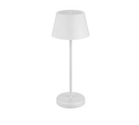 REV Lampe de table LED sans fil 38 cm 2 W avec variateur tactile et batterie Li-ion de 4000 mAh (environ 7 heures d'autonomie) - Lampe de table blanche en plastique IP44 pour l'intérieur et
