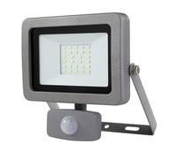 REV Lampe d'extérieur avec détecteur de mouvement FLARE - Applique murale IP44, lampe LED 20 W, 1 700 lumens, 6 500 K, angle de détection de 120° jusqu'à 9 m, argent