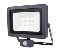 REV Lampe d'extérieur FLARE - Lampe d'extérieur LED avec détecteur de mouvement, IP44, spot extérieur 50 W, 4250 lumens, 6500 K, angle de détection 90° à 7 m, anthracite
