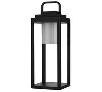 REV Lampe LED - Lanterne sans fil en aluminium - Lampe d'extérieur élégante avec fonction variateur d'intensité - Hauteur : 35 cm - 160 lm - 2 W - 4000 mAh - IP65 - Noir