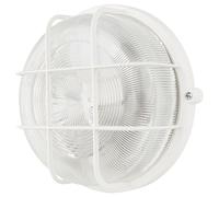 REV Lampe LED pour pièces humides - Ronde - IP44-7 W - 600 lm - 3000 K - Idéale comme applique murale ou plafonnier - Lampe d'atelier, lampe de cave, blanche