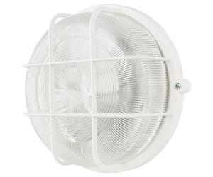 REV Lampe LED pour pièces humides - Ronde - IP44-7 W - 600 lm - 3000 K - Idéale comme applique murale ou plafonnier - Lampe d'atelier, lampe de cave, blanche