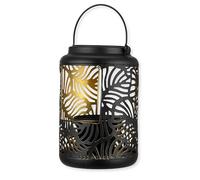 REV Lampe solaire - Lampe de jardin de 25 cm avec bol décoratif et arceau de suspension - Belle décoration de jardin, métal, IP44, noire