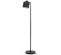 REV Lampe sur pied - Lampe sur pied avec abat-jour en velours, design moderne, montage facile - idéale pour le bureau, la chambre à coucher et le salon, douille E27, noir