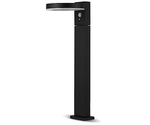 REV LED Solar Light Round black