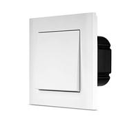 REV Link2Home, interrupteur Wi-Fi marche/arrêt + cadre, commande via application et commande vocale, blanc