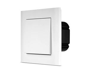 REV Link2Home, interrupteur Wi-Fi marche/arrêt + cadre, commande via application et commande vocale, blanc