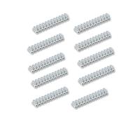 REV Lot de 10 bornes de raccordement - 10 bornes de boîte - 12 broches - 0,5-4 mm² - 450 V - 32 A - Divisible - Blanc