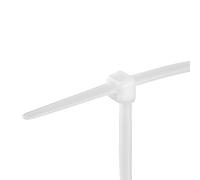 REV Lot de 100 serre-câbles - Environ 37 x 0,5 cm - Résistance à la traction jusqu'à 22 kg - Blanc