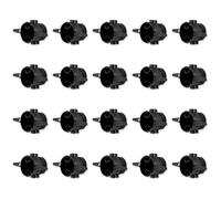 REV Lot de 20 boîtes d'encastrement - Pour mur creux - Diamètre : 60 mm x 61 mm - Poche à clous - M20 - Jusqu'à 650 ° - 400 V - Noir