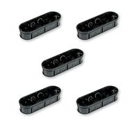 REV Lot de 5 boîtes d'encastrement pour mur creux 210 x 70 x 40 mm, M25, résistantes jusqu'à 650°, 400 V - Noir