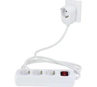 REV Multiprise 3+1x 5m + interrupteur blanc