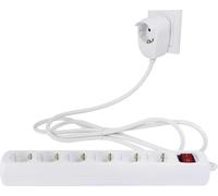 REV Multiprise 6+1x 2m blanc Powersplit + interrupteur